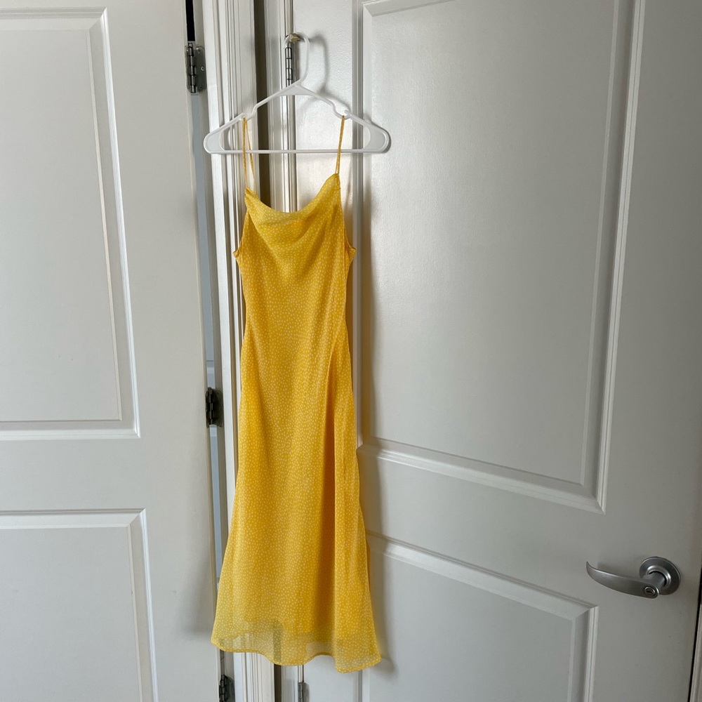 Urban Outfitters Yellow Midi Slip Dress